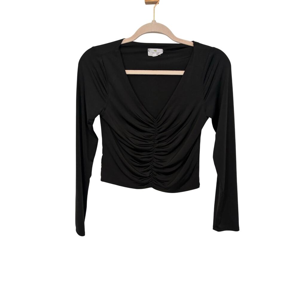 Y2K Tops Crop Grunge Clothing Solid Casual 90s Slim Live in the Moment M Basic